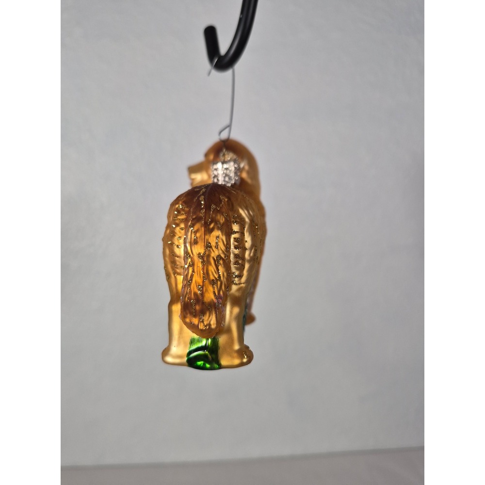 Old World Christmas Golden Retriever Dog Blown Glass Ornament With Glitter - Picture 4 of 7